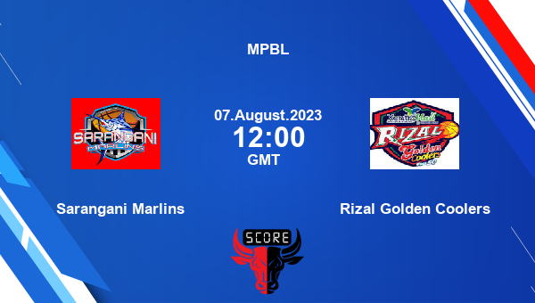 Sarangani Marlins vs Rizal Golden Coolers livescore, Match events SAR vs RGC, MPBL, tv info