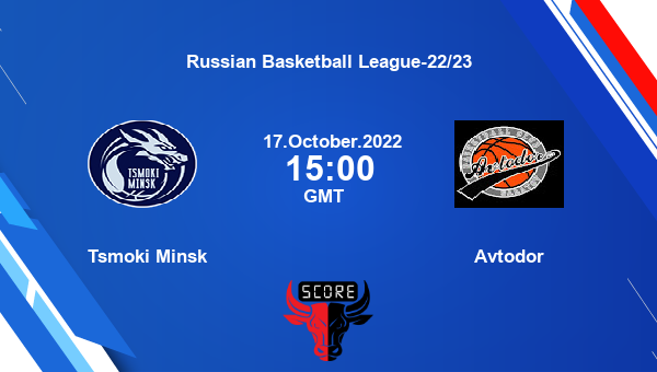 Tsmoki Minsk vs Avtodor livescore, Match events TMI vs AVT, Russian Basketball League-22/23, tv info