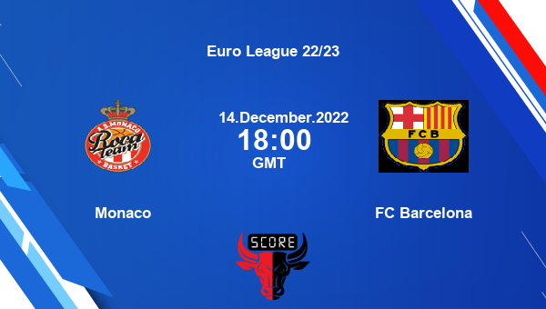 Monaco vs FC Barcelona livescore, Match events MNC vs BAR, Euro League 22/23, tv info