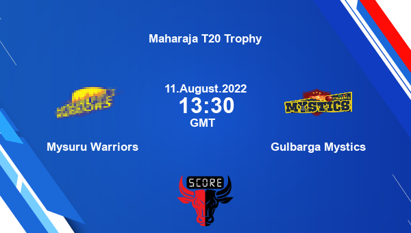 MYSW vs GM live score, Mysuru Warriors vs Gulbarga Mystics live 10th Match T20, Maharaja T20 Trophy