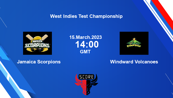 JAM vs WIS live score, Jamaica Scorpions vs Windward Volcanoes live Match 4 First Class, West Indies Test Championship