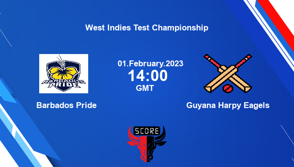 BAR vs GUY live score, Barbados Pride vs Guyana Harpy Eagels live Match 2 First Class, West Indies Test Championship